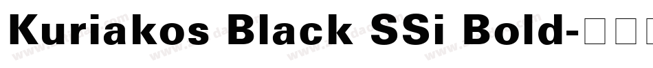 Kuriakos Black SSi Bold字体转换